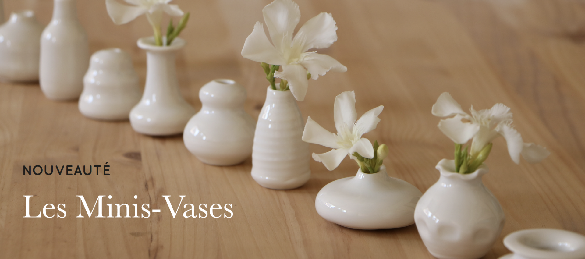 Mini-Vases artisanaux mariages porcelaine céramique Annecy