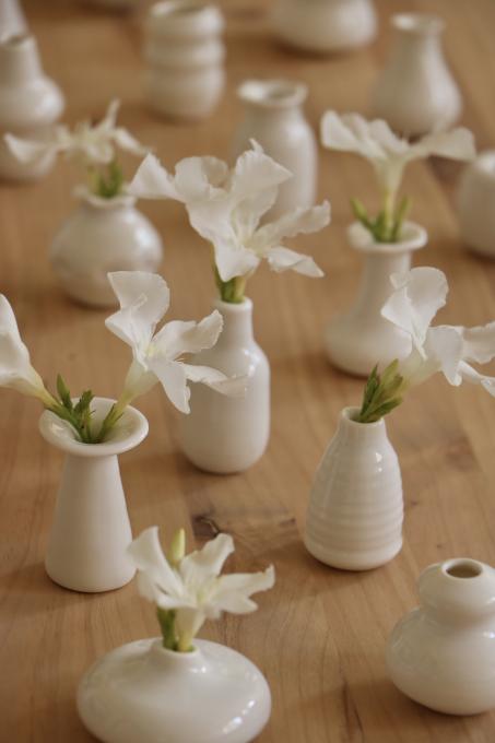 Mini vases en porcelaine artisanale mariages